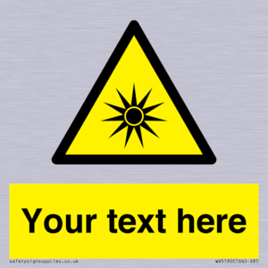 Custom Optical Radiation Sign